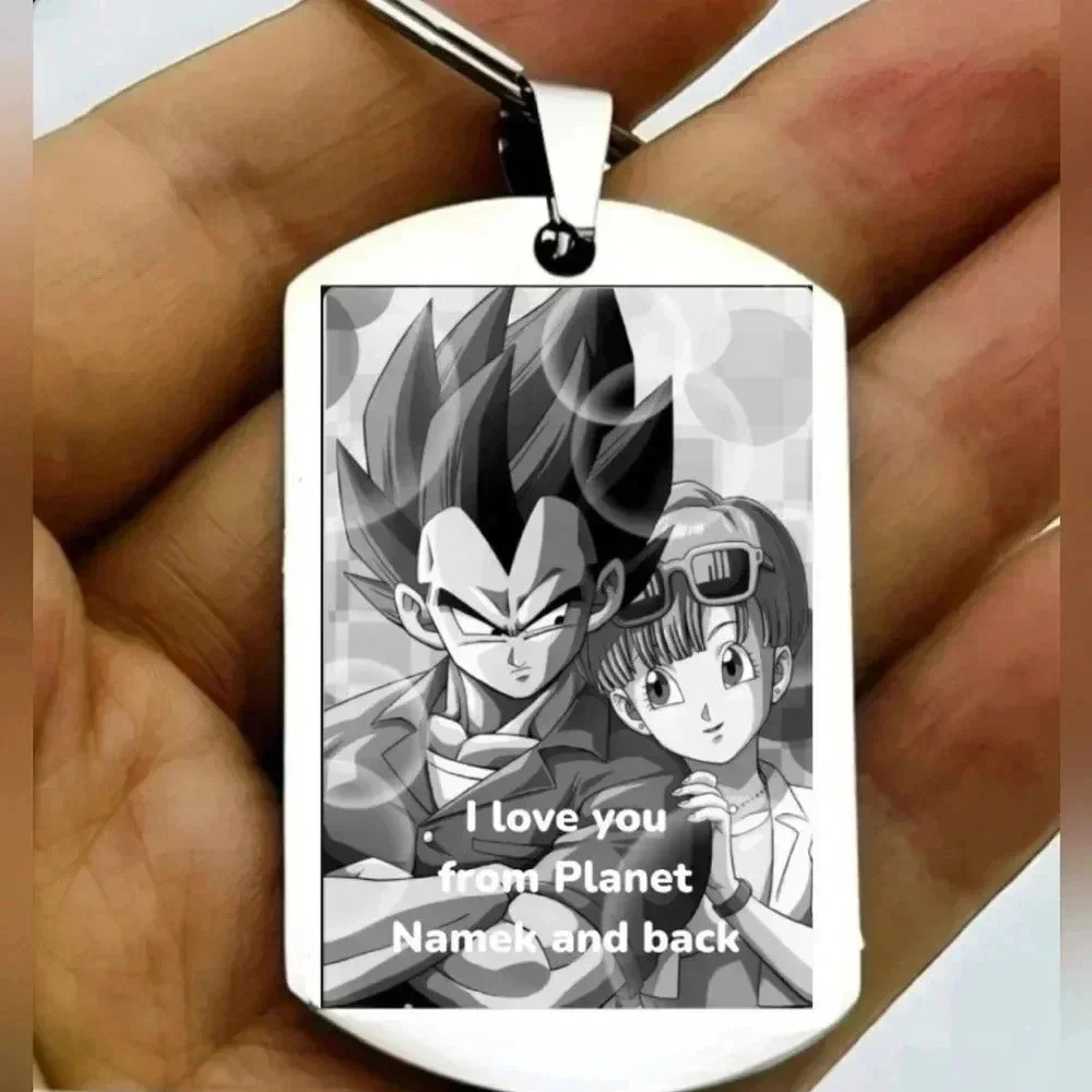 Dragon ball z vegeta bulma bot lover keychain
